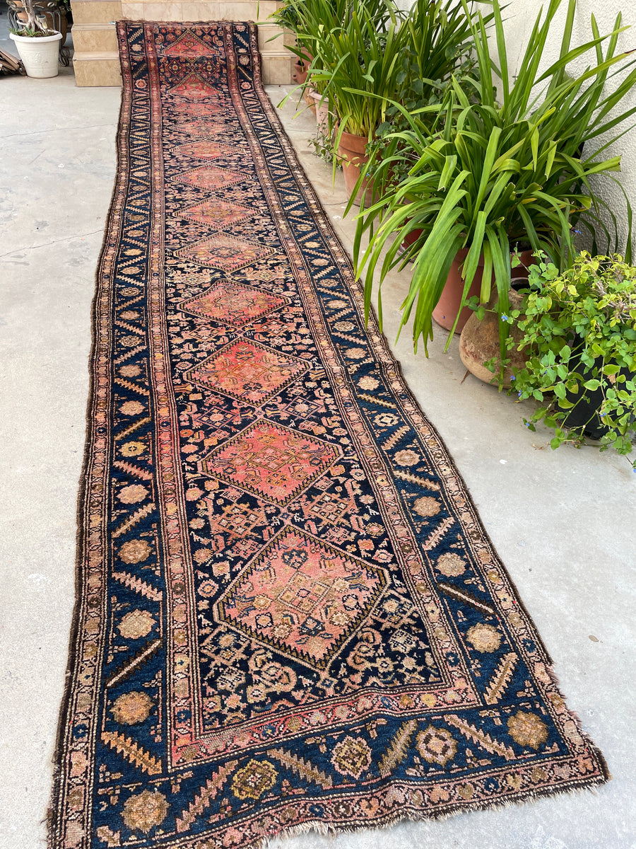 12'4 x 3'4ft Kolyai Runner Handmade Woven Genuine Antique Rug (ca.18 –  JEM5decor