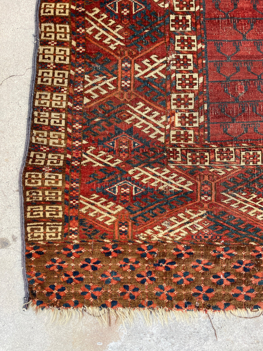 2.5x4.2 antique turkman wool #84079 – Amir Rug Gallery