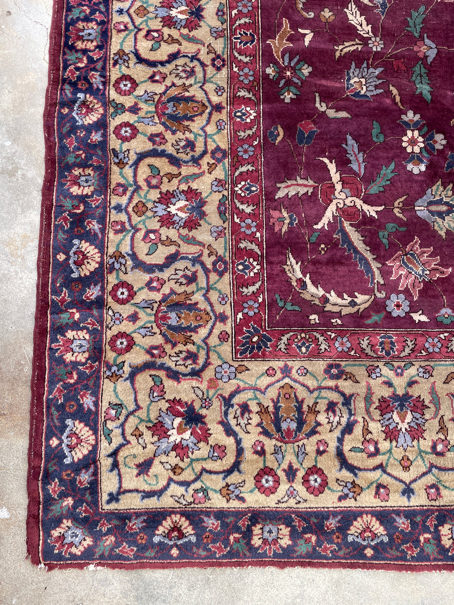 10'1 x 14'2 Plum Antique Turkish Sparta rug #2127 / 10x14 Vintage rug