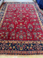 10x13 Antique Persian Kerman Rug #4041