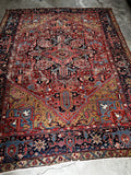 9x11 Antique Persian Heriz Rug with Marigold Yellow #3663