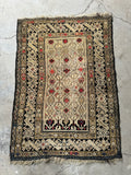 4x5 Vintage rug / 3’7 x 5’2 Antique Caucasian Rug #1650