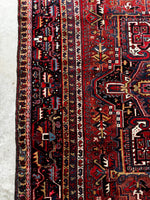 10x14 Tribal Antique Persian Heriz Rug #3668