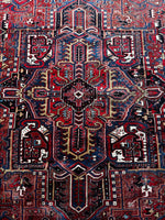 10x14 Tribal Antique Persian Heriz Rug #3668