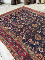 Large Vintage Rug / 6’5 x 11’ Antique Persian Bidjar Rug #3621ML