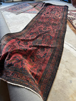 Wide and Long Antique Persian Runner / 4'3 x 15'8 Persian Rug Runner #3674ML