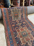 Skinny Narrow Persian Runner / 2’8 x 10’10 Heriz Runner #3662