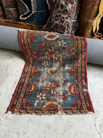 Small French Blue Persian Rug #3711