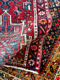 Narrow Skinny Persian Vintage Runner / 2’2 x 10’3 Gharajeh Heriz Runner #3638