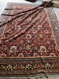 9x12 Antique Persian Mahal Rug #3327 / Large Vintage Persian Rug