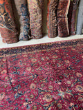 11x20 Mauve Antique Persian rug / 11x20 Vintage Floral Persian Rug  #2346