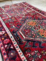 Narrow Skinny Persian Vintage Runner / 2’2 x 10’3 Gharajeh Heriz Runner #3638