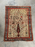 2x4 Vintage Rug / Persian Senneh Rug  #2307ML