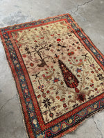 2x4 Vintage Rug / Persian Senneh Rug  #2307ML