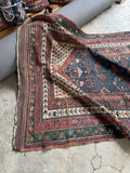 6x8 Tribal Worn Persian Rug #3459ML