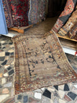 3x5 Worn Rug / Antique Tribal Caucasian Rug #3498