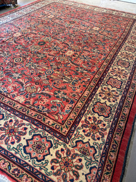 Oversize Vintage Persian Rug / 10’2 x 13’3 Mahal Rug #4043