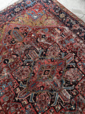 9x11 Antique Persian Heriz Rug with Marigold Yellow #3663