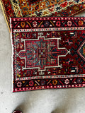 Narrow Skinny Persian Vintage Runner / 2’2 x 10’3 Gharajeh Heriz Runner #3638