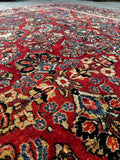 9x11 Vintage Persian Rug / Antique Full Pile Sarouk Rug #3609