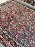 Antique Persian Mahal / 10’2 x 13’4 Rug #4044