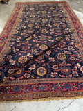 Large Vintage Rug / 6’5 x 11’ Antique Persian Bidjar Rug #3621ML