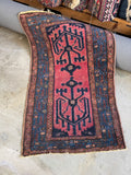 Small Persian Malayer Rug / 2’7 x 4’ Antique Rug #3769