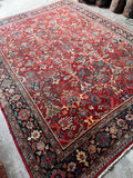 Large Persian Vintage Rug / Antique Persian Mahal 9'5 x 12'4 Rug #3653