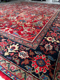 Large Persian Vintage Rug / Antique Persian Mahal 9'5 x 12'4 Rug #3653