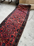 Skinny Long Vintage Runner / Rug Runner / Long Vintage Runner / 2’10 x 18’8 Rose Pink Persian Runner #3673