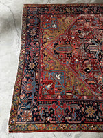 9x11 Antique Persian Heriz Rug with Marigold Yellow #3663