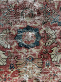 Worn Persian Rug / Distressed Antique 8’5 x 11’8 Mahal Rug #3612