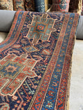 Skinny Narrow Persian Runner / 2’8 x 10’10 Heriz Runner #3662