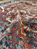 Worn Persian Rug / Antique Persian Mahal 10'2 x 13'5 Rug #3498-B