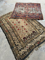 4x5 Vintage rug / 3’7 x 5’2 Antique Caucasian Rug #1650