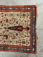 2x4 Vintage Rug / Persian Senneh Rug  #2307ML