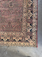 Antique Persian Soft PInk Rose Lavar Rug / Persian Rug #4047