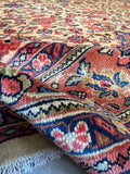 Large Antique Persian Rug / 9’9 x 12’8 Ivory Mahal Rug #4042
