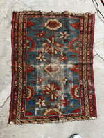 Small French Blue Persian Rug #3711