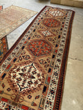 Vintage Hallway Runner / Vintage Kitchen Runner / Camel Hair Persian Bidjar Runner 3'1 x 10'5 Rug #3499