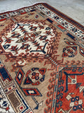 Vintage Hallway Runner / Vintage Kitchen Runner / Camel Hair Persian Bidjar Runner 3'1 x 10'5 Rug #3499