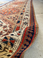 Vintage Hallway Runner / Vintage Kitchen Runner / Camel Hair Persian Bidjar Runner 3'1 x 10'5 Rug #3499