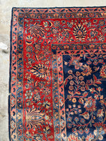 11x15 Navy Blue Persian Mohajeran Sarouk Rug #3347