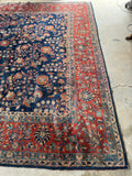 11x15 Navy Blue Persian Mohajeran Sarouk Rug #3347