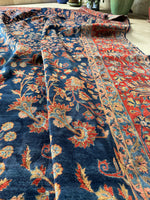 11x15 Navy Blue Persian Mohajeran Sarouk Rug #3347