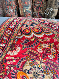 Vibrant Antique Persian Scatter Rug / 3'5 x 5' Persian Rug #3829