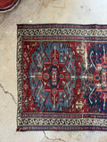 Small Vintage Area Rug / Antique Kuba 3x5 Rug #3501