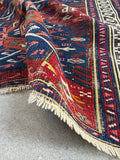 Small Vintage Area Rug / Antique Kuba 3x5 Rug #3501