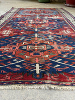 Small Vintage Area Rug / Antique Kuba 3x5 Rug #3501