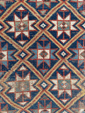 Small Vintage Area Rug / Antique 4x5 Shirvan Rug #3502